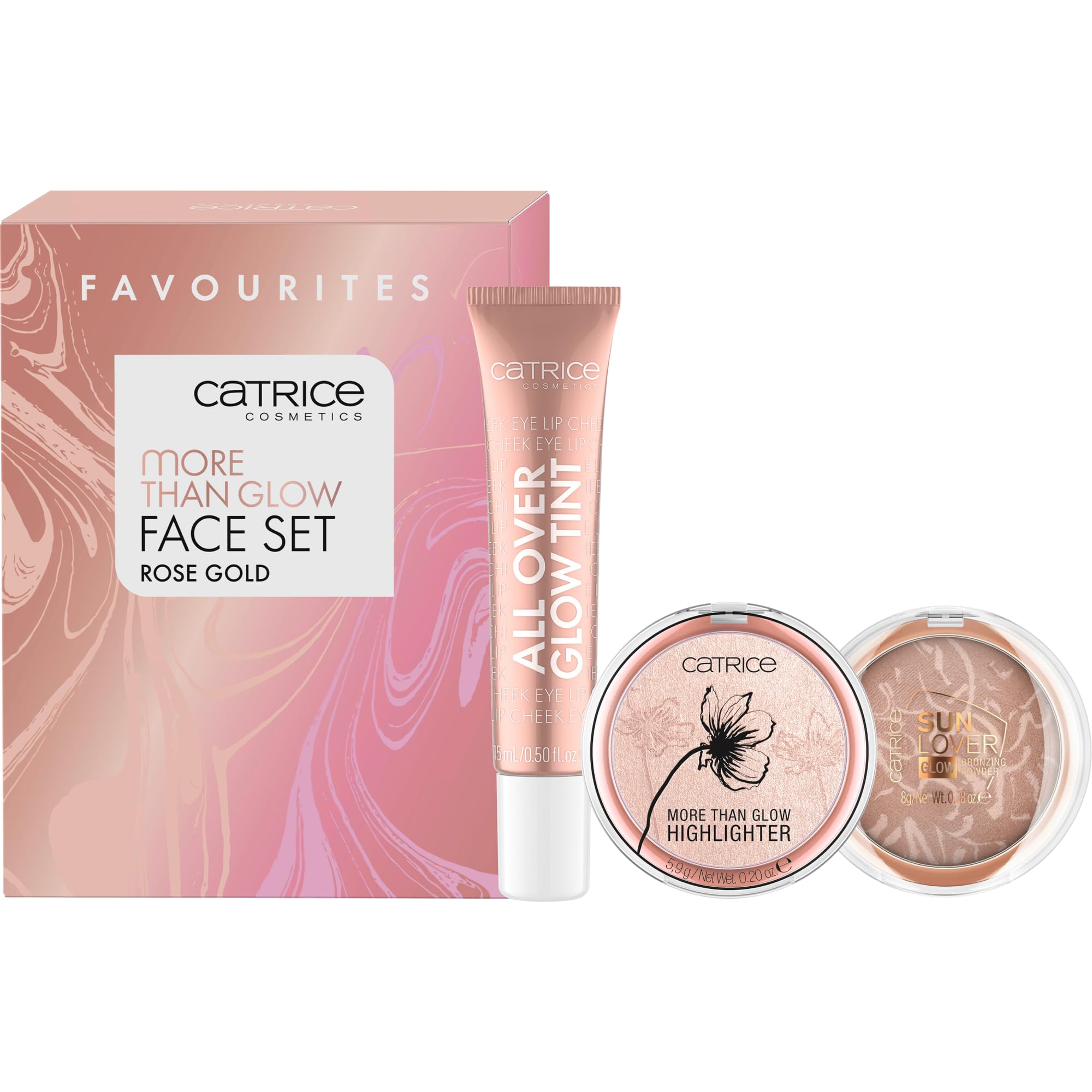 catrice-more-than-glow-face-set-rose-gold-highlighter-set-3pcs image 1