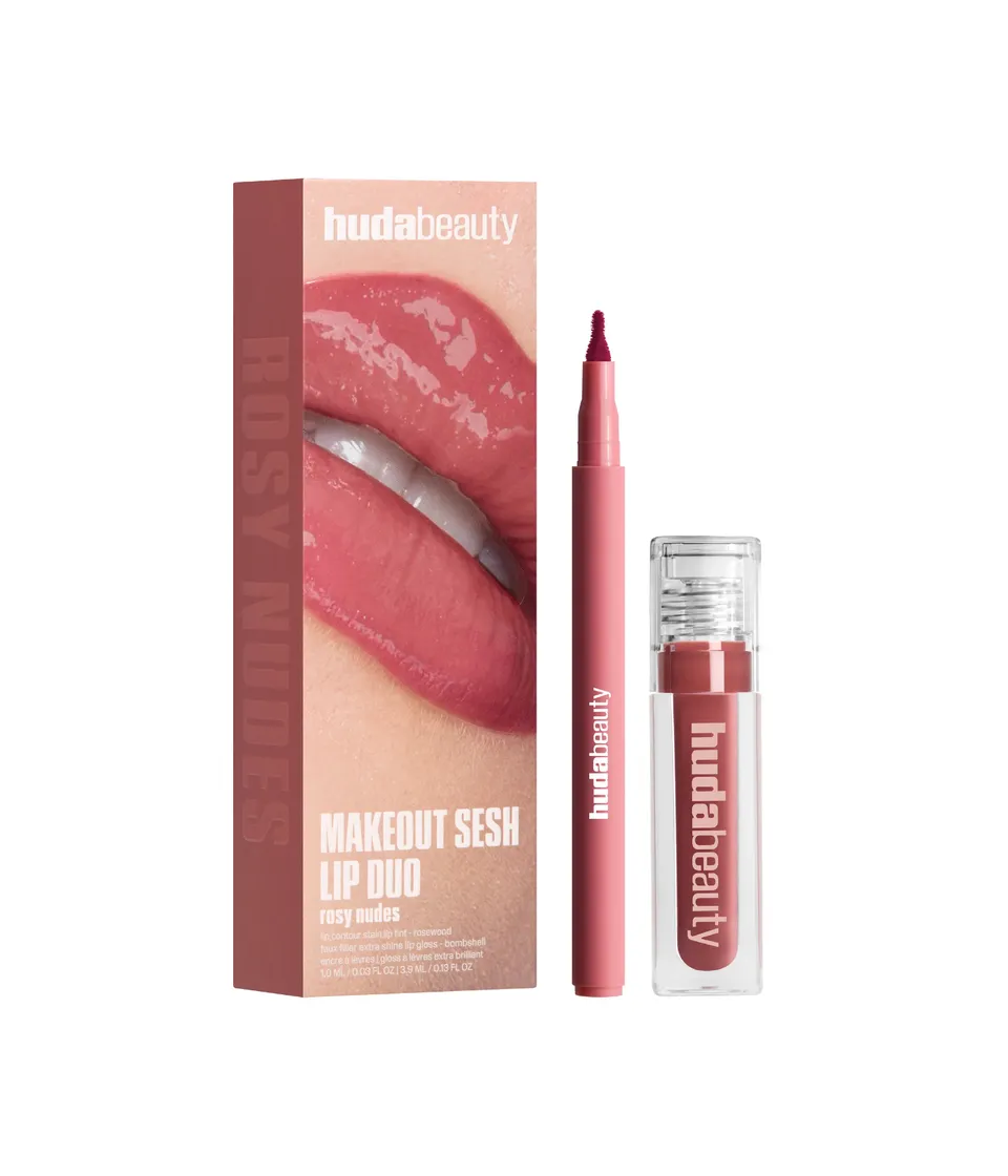 huda-beauty-faux-filler-makeout-sesh-lip-duo-rosy-nudes-set-2 image 1