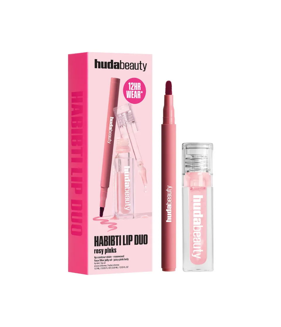 huda-beauty-faux-filler-habibti-rosy-pink-lip-duo-set image 1