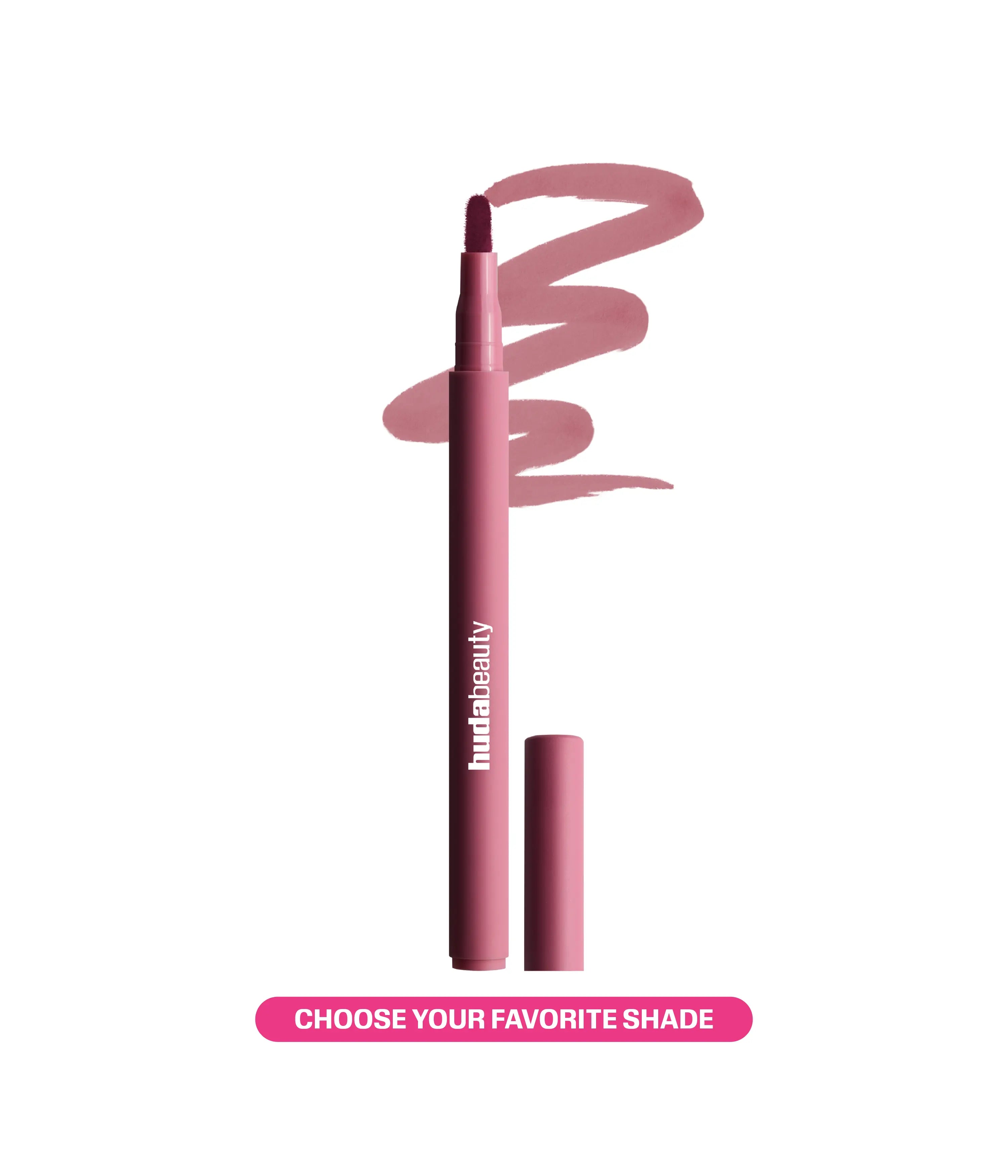 huda-beauty-lip-contour-stain-duo-lipliner-set-matt-braun image 5